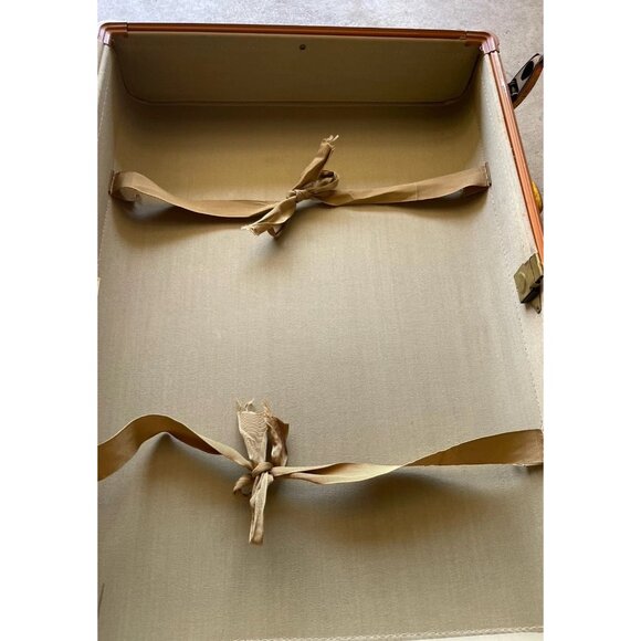 Samsonite Vintage Streamlite Suitcases Luggage Solid Brown 1950s RARE Style 4651 - Picture 13 of 16